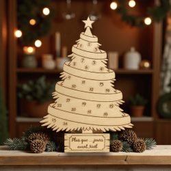 Compte à rebours de Noël – Sapin à scratch réutilisable, vue 3