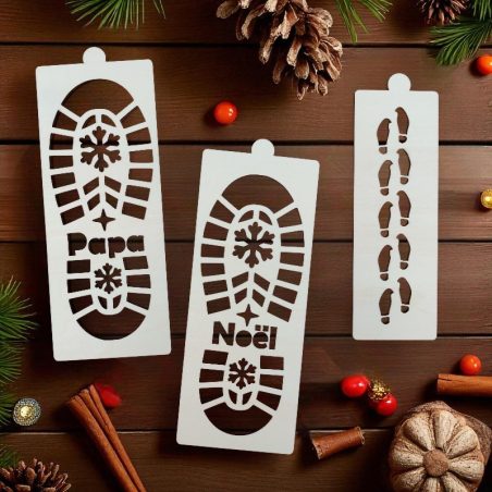 Lot d’empreintes magiques – Bottes du Père Noël & pas de lutins