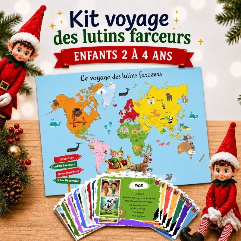 Kit Voyage Lutins Farceurs – Spécial 2 à 4 ans (Édition Noël 2024)