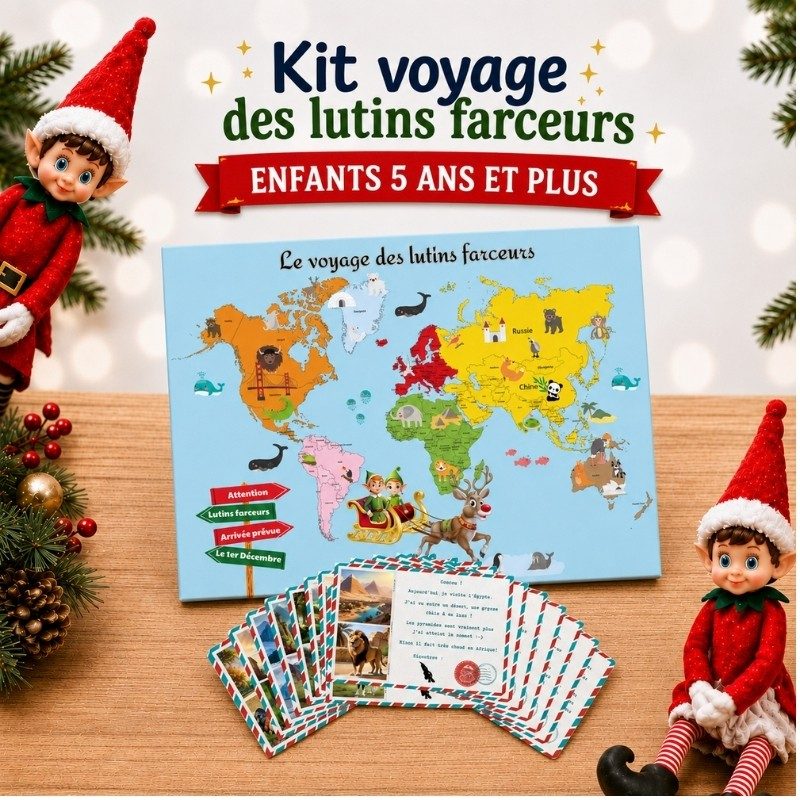 Kit Voyage d'un Lutin Farceur – 5 ans et plus (Édition Noël 2024)