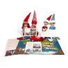 Kit Voyage dans le temps au complet : carte du monde, cartes postales des dinosaures, pièces de collection et quatre lutins farc