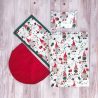 Ensemble de draps de lit faits main (4 pièces) – "Lutins fond blanc", vue 3