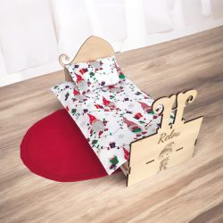 Ensemble de draps de lit faits main (4 pièces) – "Lutins fond blanc", vue 2