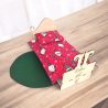 Ensemble de draps de lit faits main (4 pièces) – "Lutins fond rouge", vue 2