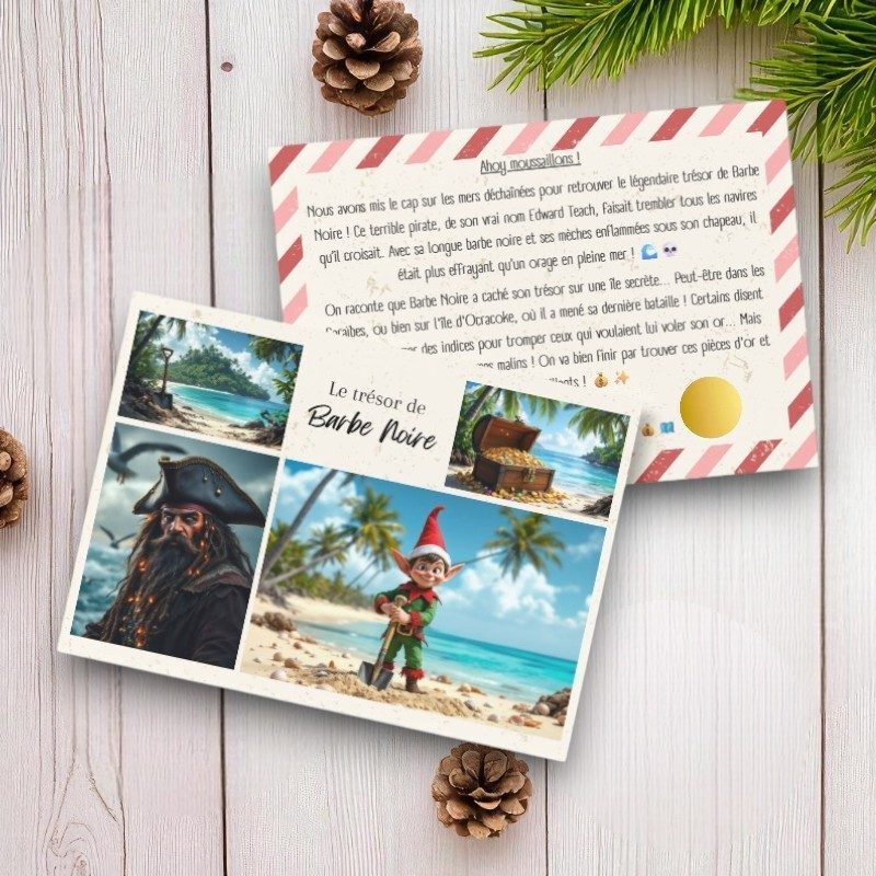 Kit Voyage des lutins farceurs — Les Trésors perdus, carte postale et courrier